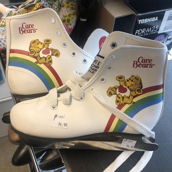 A Pair Of Original Training Skates From 1982. I Don’t Have Kids So Left At Thrifty Shopper