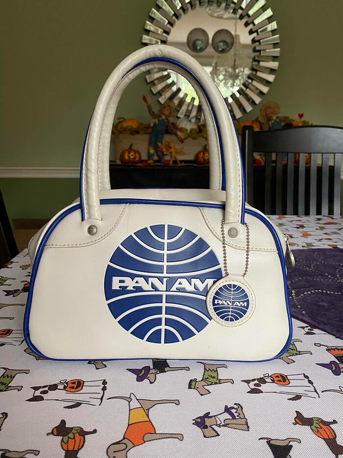 First Time Posting.. Found This At A Local Thrift Store For $6.00! The Whole Inner Lining Is A Blue And White Pan Am Logo And It Even Had The Hanging Pan Am Tag. My Absolute Favorite Thing Ever