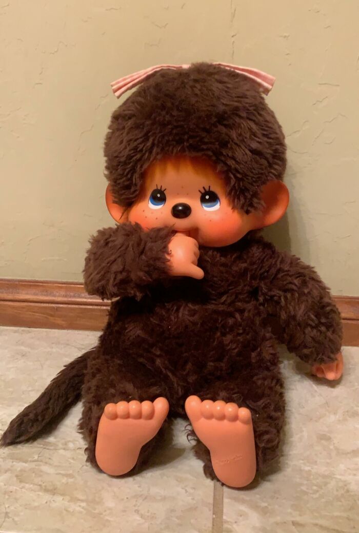Found This 1974 Monchhichi For 99¢ At A Local Goodwill. I Will Never Top This ! She’s In Great Condition Too! Too Cute