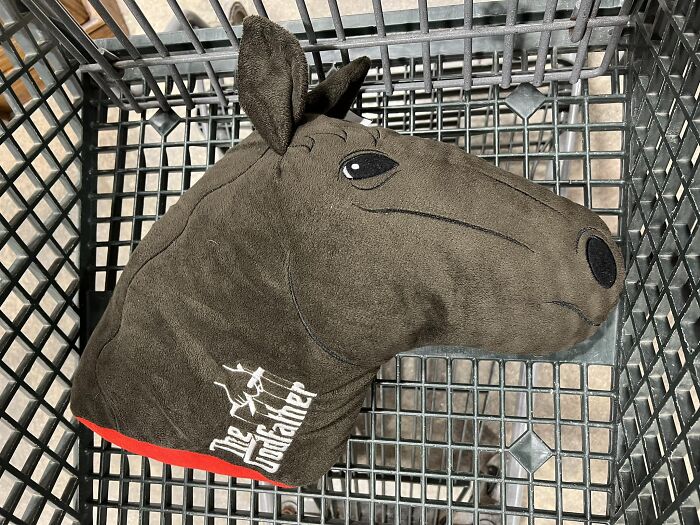 So, My Moms Boyfriend And I Have Had A Long Game Of Who Can Find The Weirdest Thing To Give The Other From Thrift Stores. I Believe I May Have Won Forever. It Is The Severed Horse Head Stuffie From The God Father. Found At St Vinnies In Wisconsin. Why Is This A Thing? No Idea. But I Can Not Wait Until I Present It To Him!!!