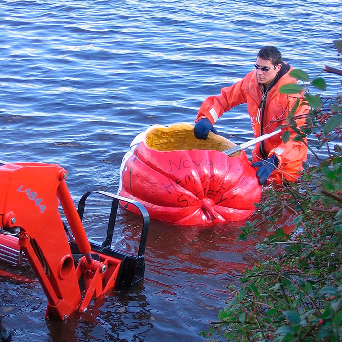 Giant Pumpkin Kayaking