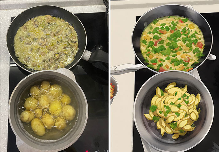 Boiled Potatoes Remind Me Of Gyoza Dumplings