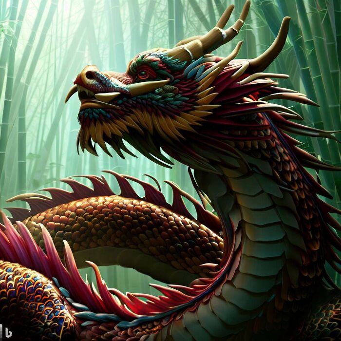 Another Chinese Dragon In A Bamboo Forest
