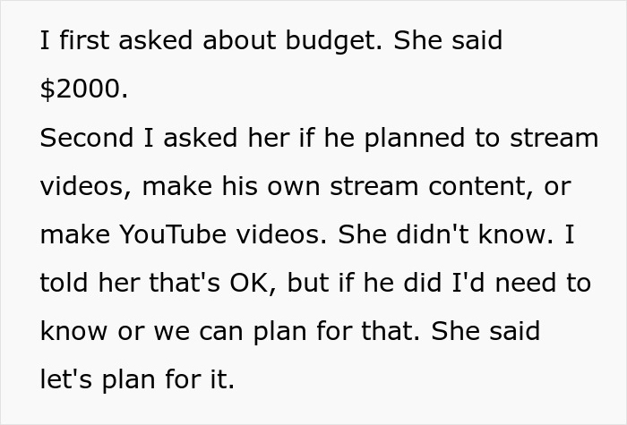 “She Exploded In A Rage”: PC Guru Is Left Dealing With Karen Over Her Son’s $2,000 Birthday Gift, Until Her Husband Gets Involved “She Exploded In A Rage”: PC Guru Is Left Dealing With Karen Over Her Son’s $2,000 Birthday Gift, Until Her Husband Gets Involved
