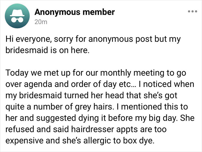 Bride Makes A Post About Her Bridesmaid’s Looks, Wondering What To Do, Gets Destroyed Instead