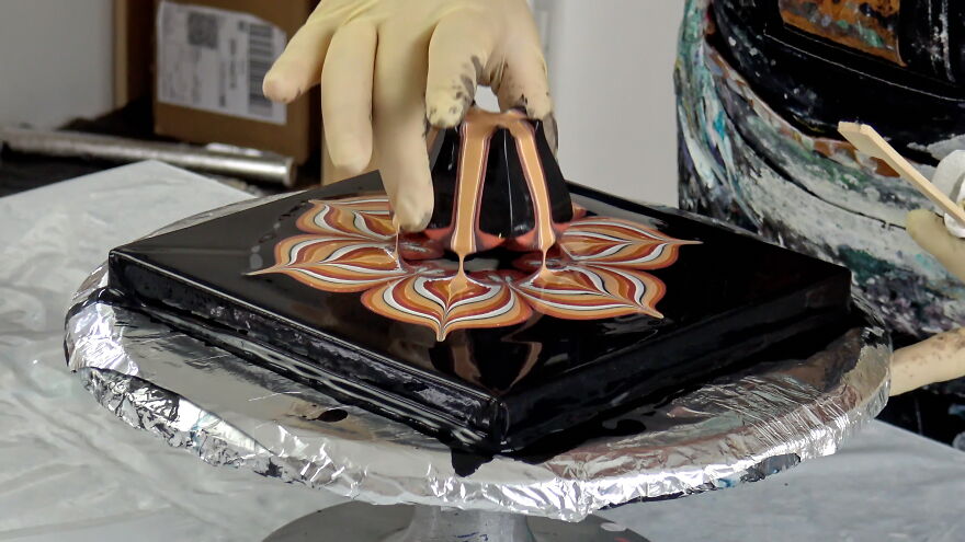 Create A Flower With This Acrylic Pouring Trick! ~ Cup Bottom Reverse Flower Dip