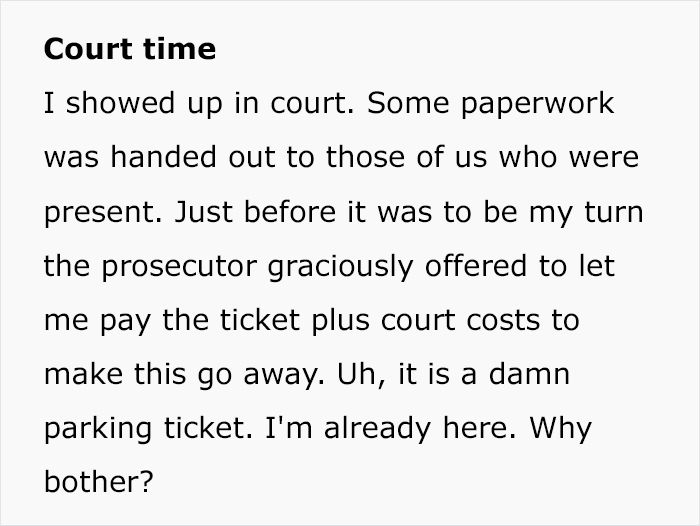 "We Don't Have To Tell You": Guy Goes To Court To Prove Every Parking Ticket His City Wrote Is Wrong "We Don't Have To Tell You": Guy Goes To Court To Prove Every Parking Ticket His City Wrote Is Wrong