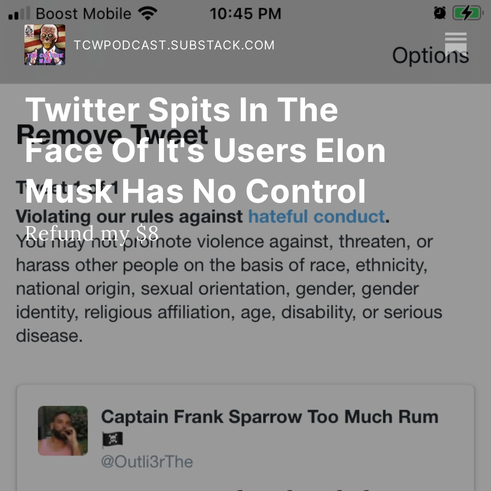 Twitter Spits In The Face Of It’s Users Elon Musk Has No Control