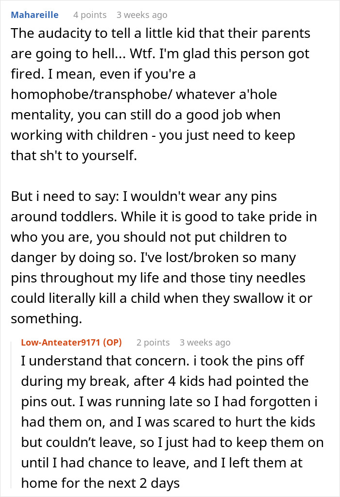 Trans Teen Maliciously Complies After Homophobic Coworker Forbids Him From Touching The Kids, Making Her Regret It