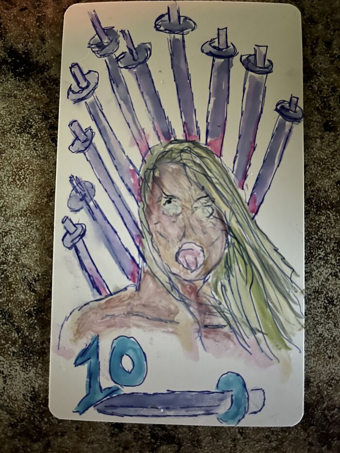 10 Of Swords Tarot Card