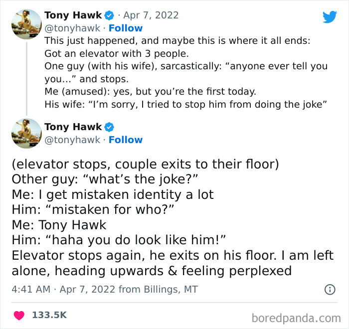 Tony Walks Into An Elevator…