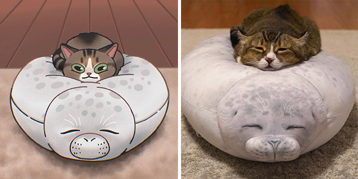 This Artist Recreates Funny Cat Images Into Comical Illustrations (31 Pics)