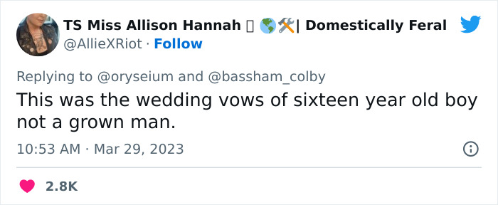 “Throw The Whole Man Out”: People’s Reaction To Dude’s Wedding Vows “Throw The Whole Man Out”: People’s Reaction To Dude’s Wedding Vows