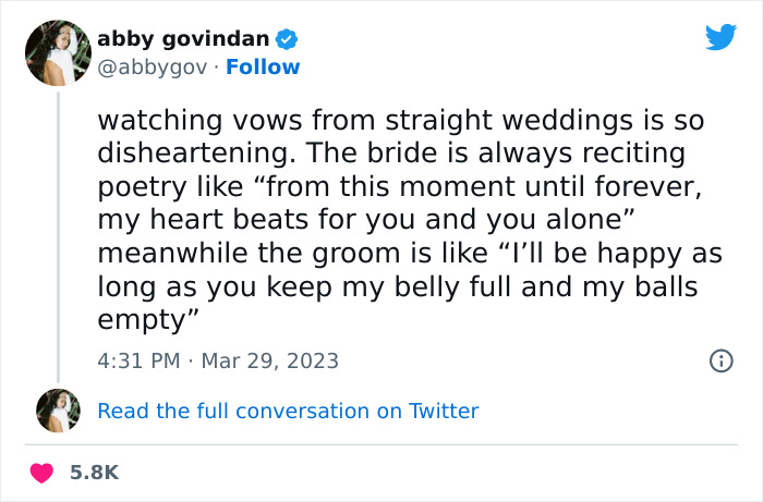 “Throw The Whole Man Out”: People’s Reaction To Dude’s Wedding Vows “Throw The Whole Man Out”: People’s Reaction To Dude’s Wedding Vows