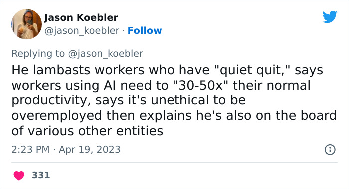 CEO Celebrates Worker Who Sold His Dog To Return To The Office, Sparks Huge Backlash Online CEO Celebrates Worker Who Sold His Dog To Return To The Office, Sparks Huge Backlash Online