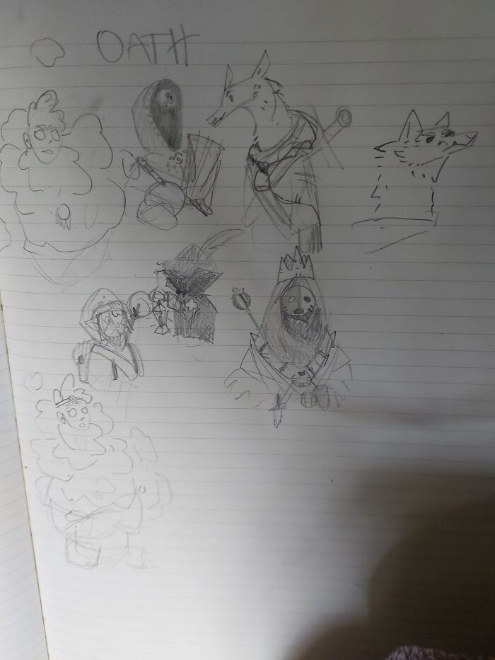 Sketched The Characters From A Board Game I Play