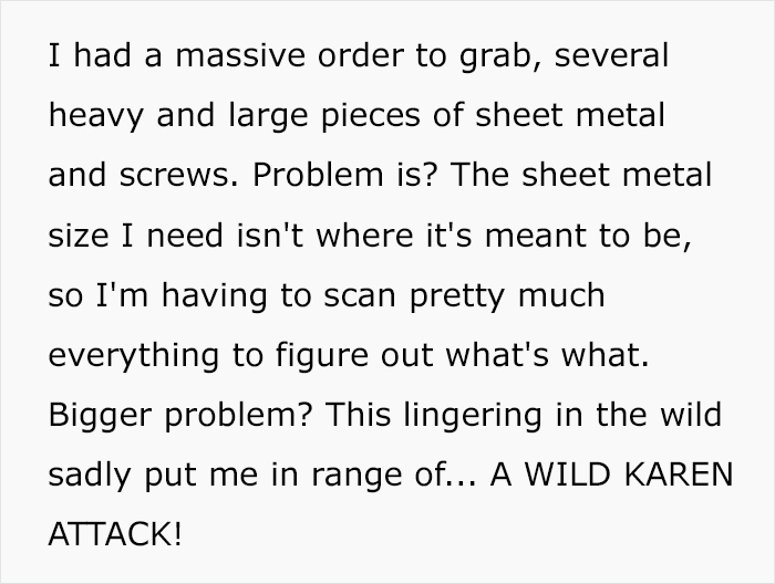 Karen Tries To Intimidate Worker, Demanding They “Do Their Job” And Help Her, So They Maliciously Comply Karen Tries To Intimidate Worker, Demanding They “Do Their Job” And Help Her, So They Maliciously Comply