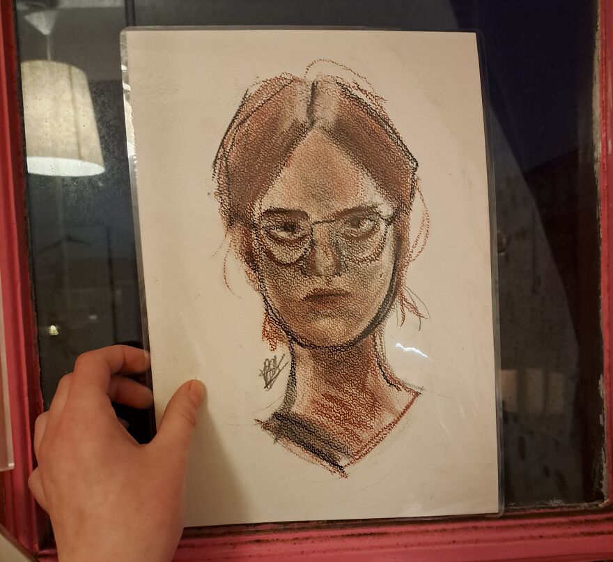 Charcoal Portrait Of Meself