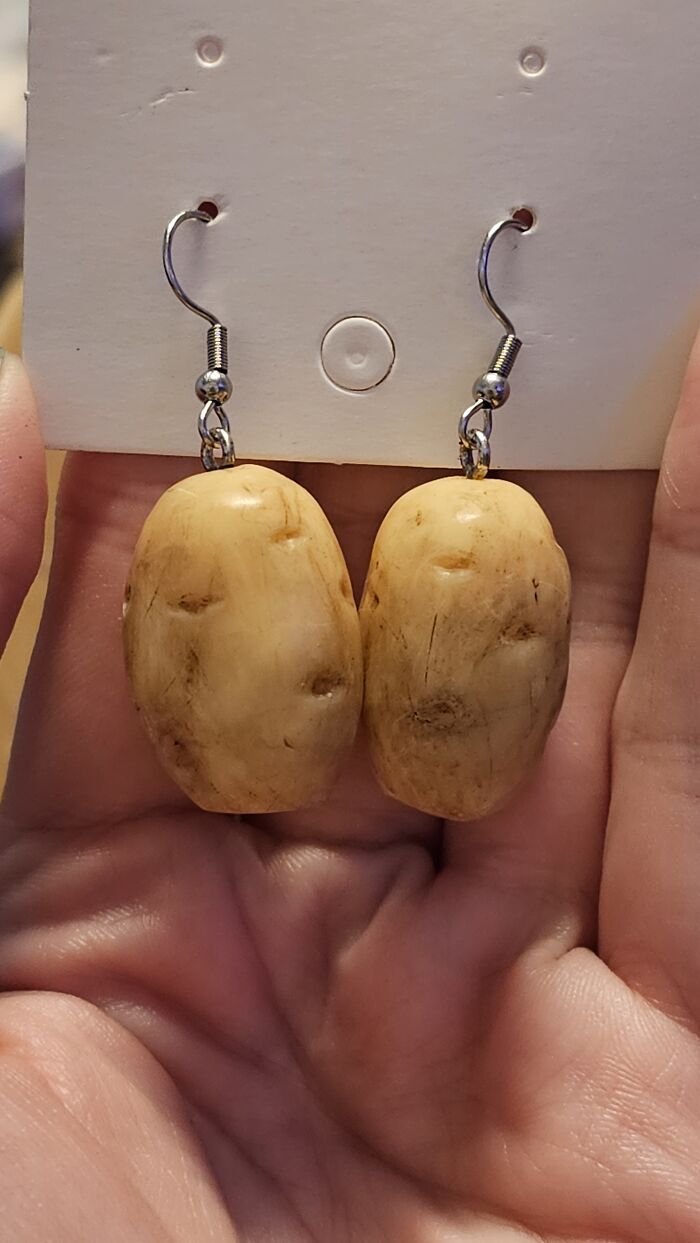 Potato Earrings. Did The Shading/Wash/Cuts Myself With Model Paint