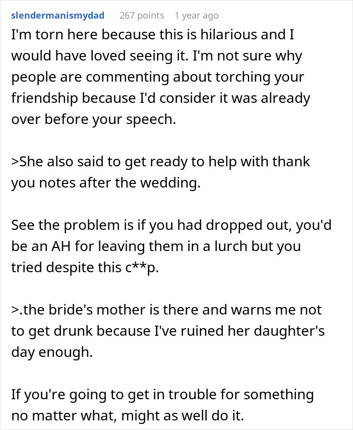 "If I Was A True Best Man, I Would Offer To Pay For The Bar Bill": Bridezilla Has A List Of Ridiculous Requirements For Best Man, He Surprises Her With A Toast