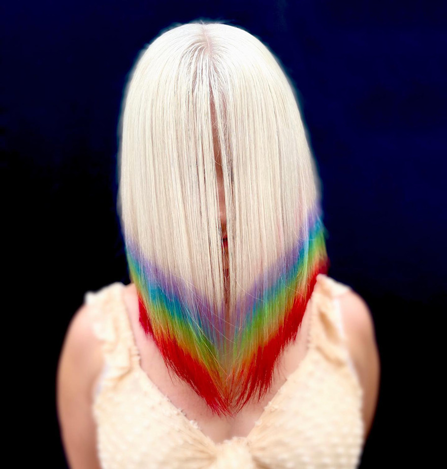 Hairdresser Uses Her Clients' Heads As A Canvas And The Result Is Incredible