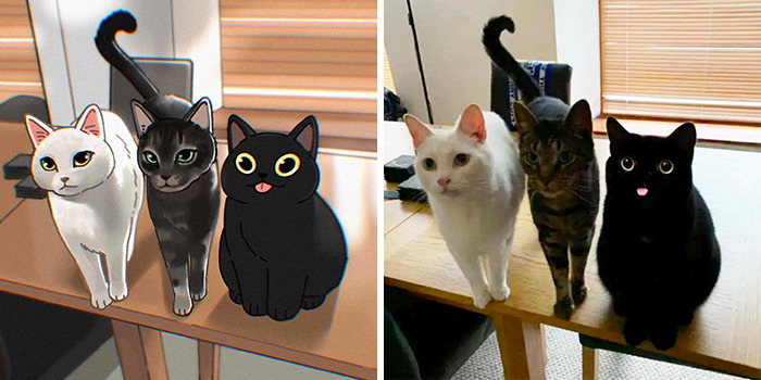 This Artist Recreates Funny Cat Images Into Comical Illustrations (31 Pics)