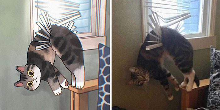 This Artist Recreates Funny Cat Images Into Comical Illustrations (31 Pics)