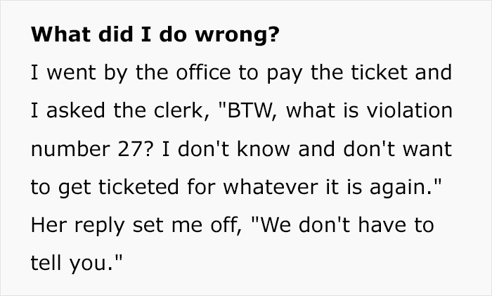 "Don't you want to tell me what the parking ticket is for?  OK": Guy shares how he proved a city-written parking ticket wrong