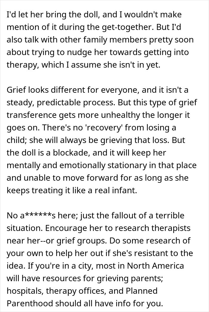 Woman Thinks Her Sister Is Coping With The Loss Of Her Baby In A Creepy And Unhealthy Way, Asks If She Would Be A Jerk To Break It To Her