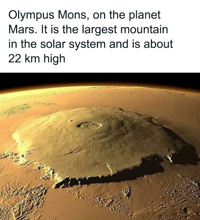 Olympus Mons, Largest Mountain In The Solar System