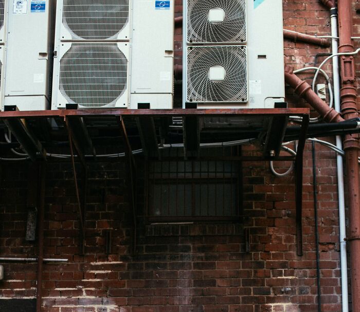 Air Conditioning On The Side Of The Building 