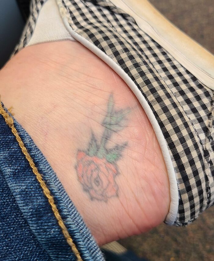 29 Year Old Rose Tattoo, Got It At 15