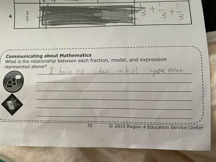 Homework Question Response From A 7-8 Year Old
