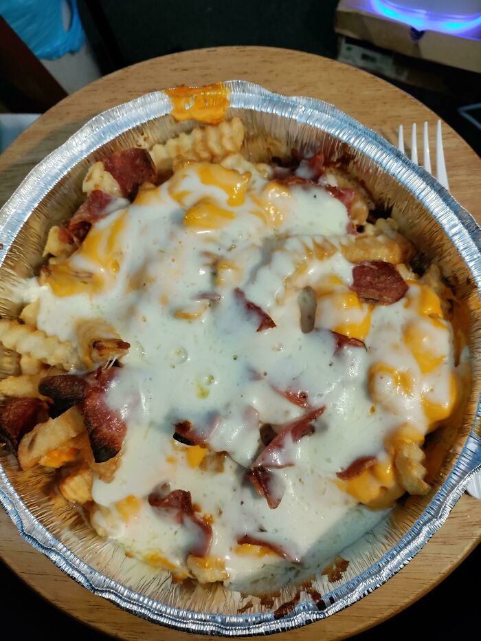 Bacon Cheese Fries Fron My Local Pizza Place