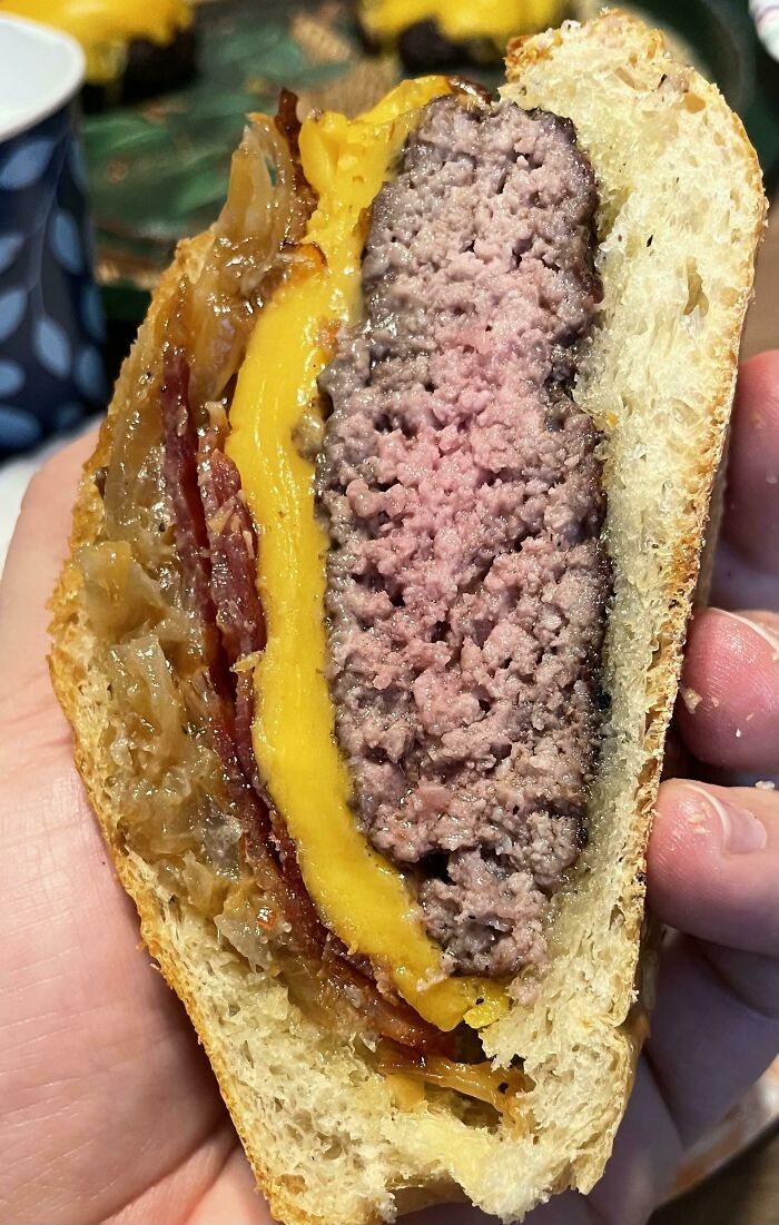 Would You Eat A Burger With Two Thick Slices Of Melted American Cheese? Or Is That Too Rich For You? Breaking A 24 Hour Fast With This