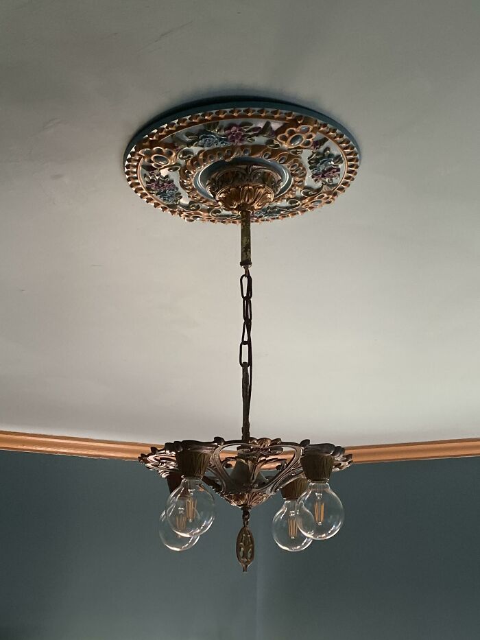 Just Replaced A Monolith Of An 80s Ceiling Fan With This Beauty (Ca. 20s/30s) In Our 1905 Home