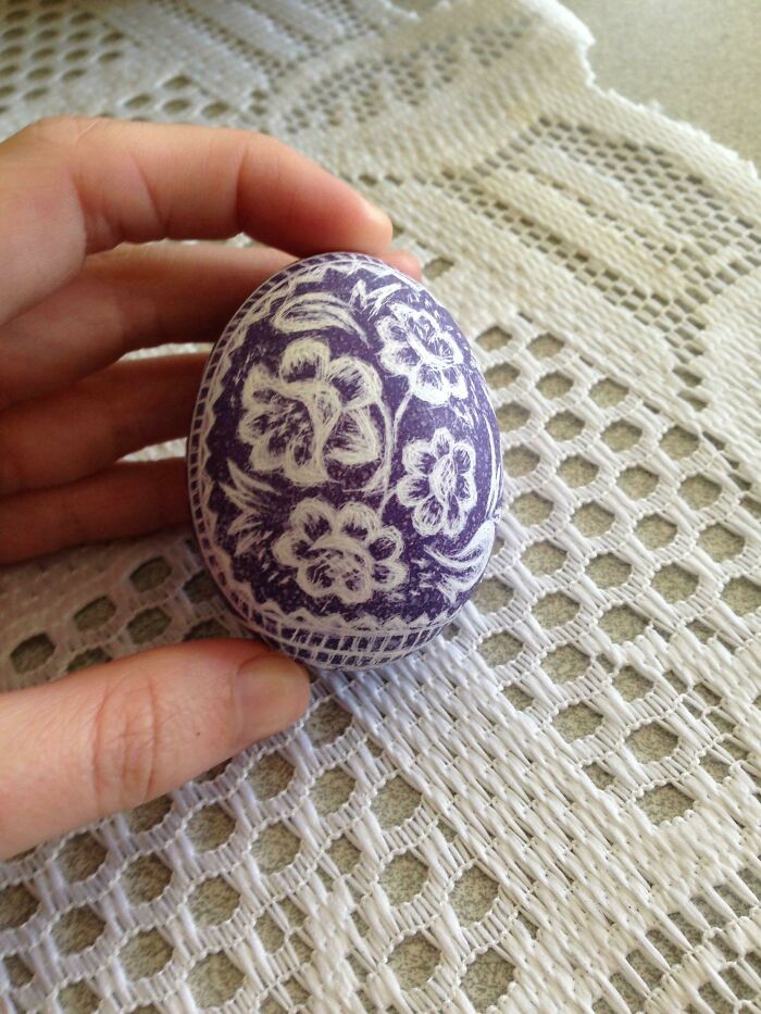 My Attempt At Scratched Easter Eggs