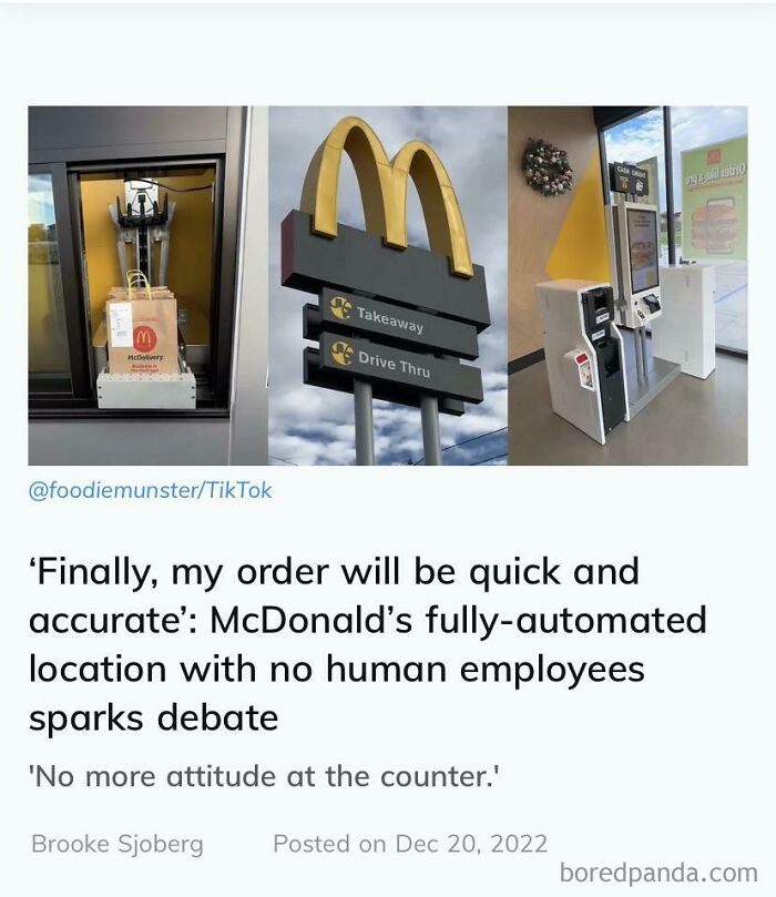 “Finally, No Human Employees At Our Grey Minimalist Mcdonalds”