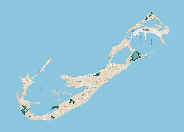 Bermuda Is Nearly 7% Golf Course. Golfing Covers Roughly 1.4 Sq Miles Of The 20.5 Sq Mile Island