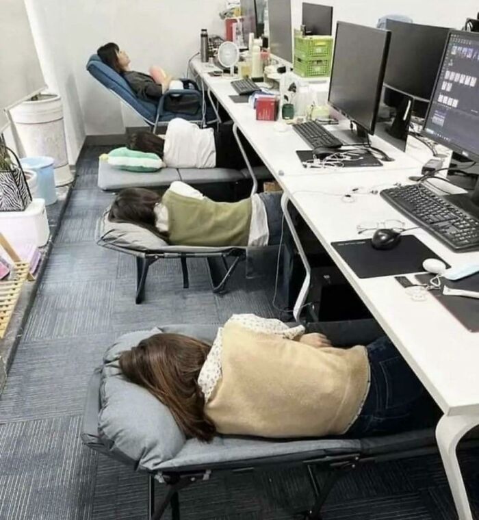 Sleeping At Work. Japan