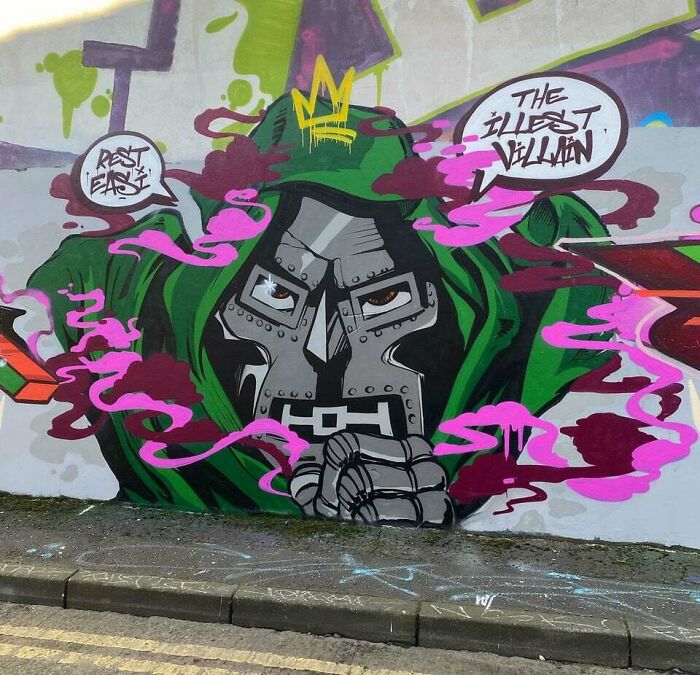 MF Doom Graffiti Spotted In Belfast, Ireland