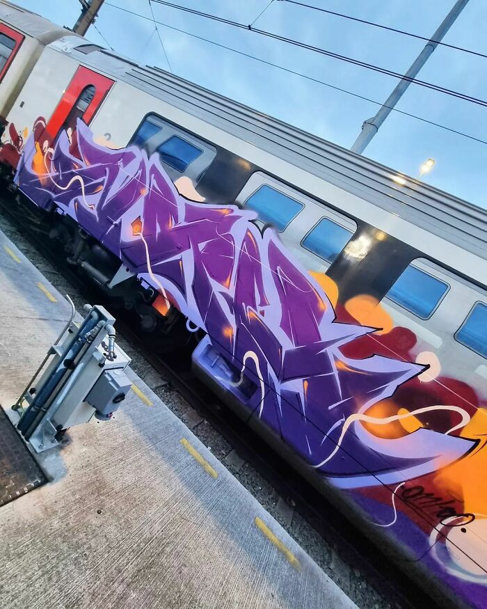 Graffiti On Train