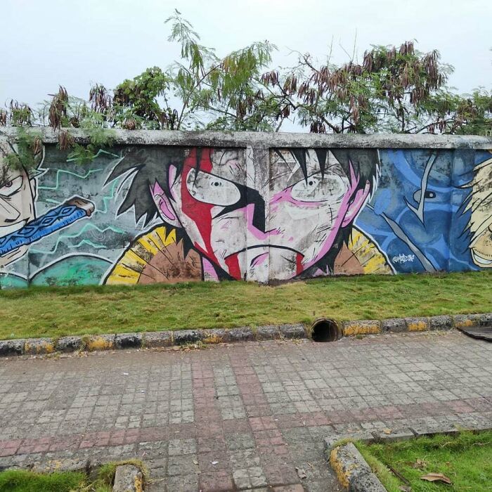 Anime Graffiti At Mumbai, India