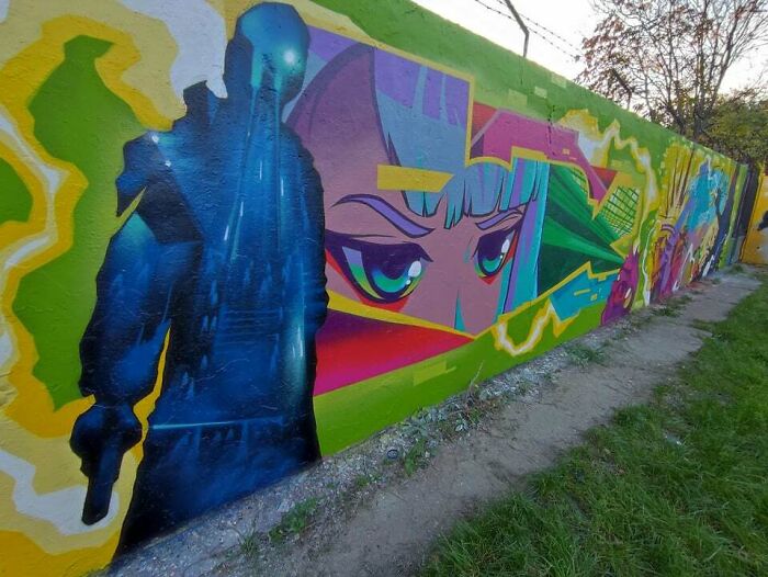 Edgerunners Graffiti In Budapest Hungary