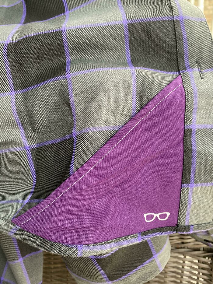 My Flannel Has A Piece Of Microfiber On The Inside To Clean Your Glasses