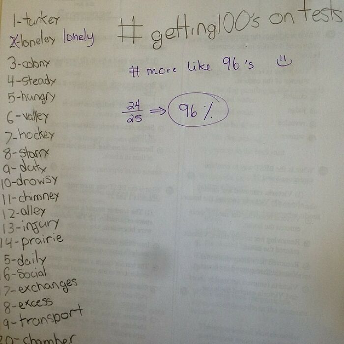Today's Sign Of The Apocalypse: 9 Year Olds Hash-Tagging Their Spelling Tests. 