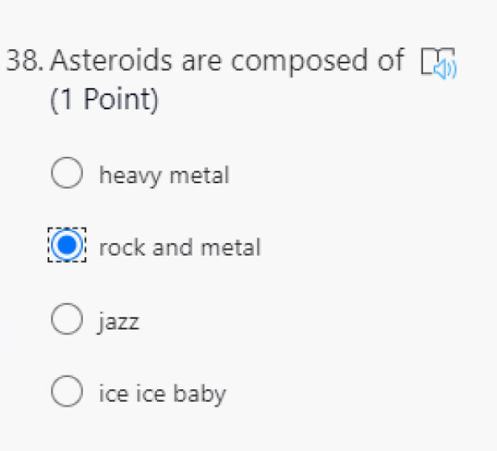 Science Test About Space, Ice Ice Baby