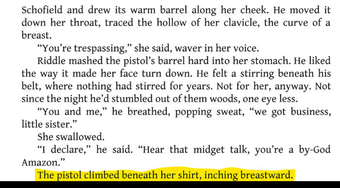 I Burst Out Laughing At "Inching Breastward" [the Boatman's Daughter By Andy Davidson]