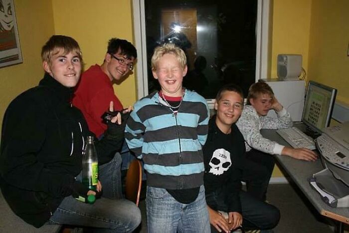 My Friends And I, Circa 2007. I’m The Guy Throwing Gang Signs With His Green Soda