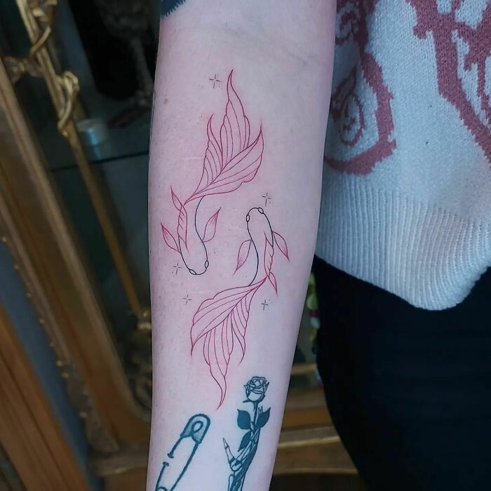 Red Ink Koi Fish Done From My Flash